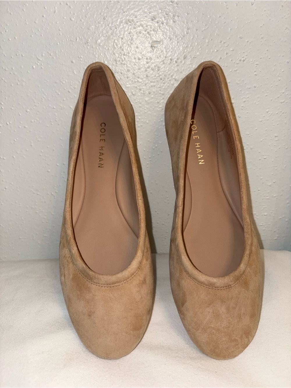 Cole Haan Tan Suede Ballet Flats